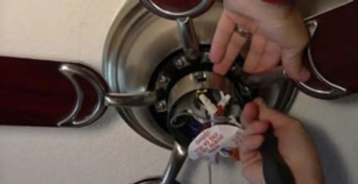 Ceiling fan installation with electrical wiring and mounting by professional electrician in Nashville, TN