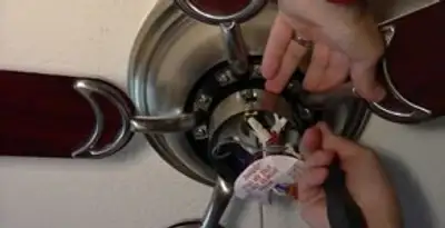 Ceiling fan installation with electrical wiring and mounting by professional electrician in Nashville, TN