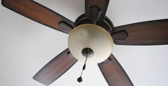 Fully installed ceiling fan with balanced blades and light fixture in Nashville, TN