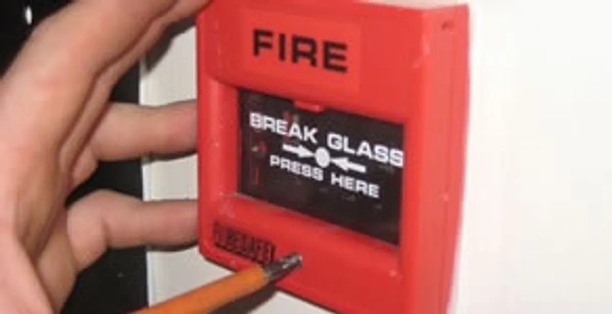fire alarm installation service showing manual fire alarm pull station installed by licensed electricians in Nashville, TN