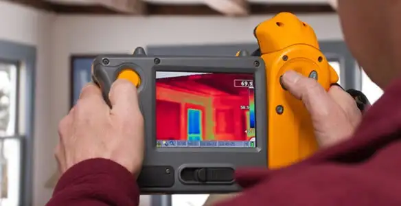 home energy audit service capturing thermal readings to analyze insulation and electrical efficiency in Nashville, TN
