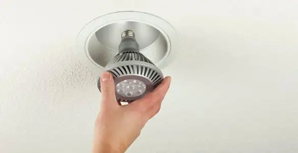 lighting installation service featuring recessed ceiling light installed by licensed professionals in Nashville, TN