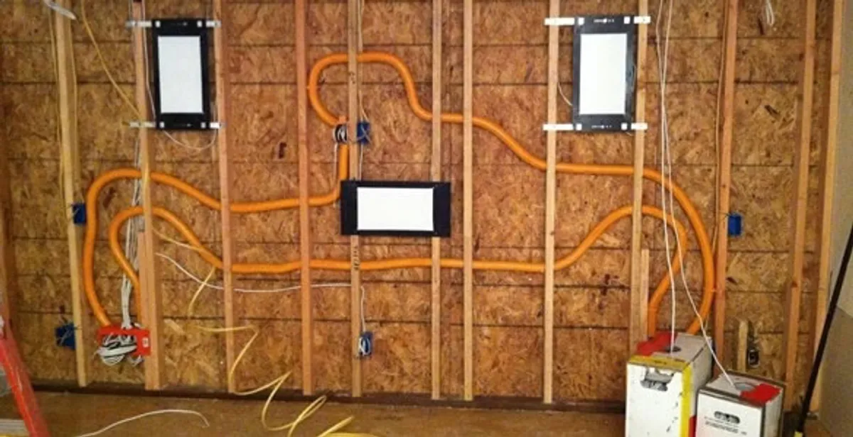 new construction wiring project displaying complete electrical system layout installed by professionals in Nashville, TN