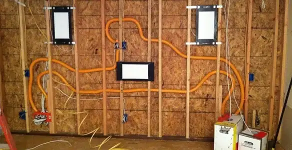 new construction wiring project displaying complete electrical system layout installed by professionals in Nashville, TN